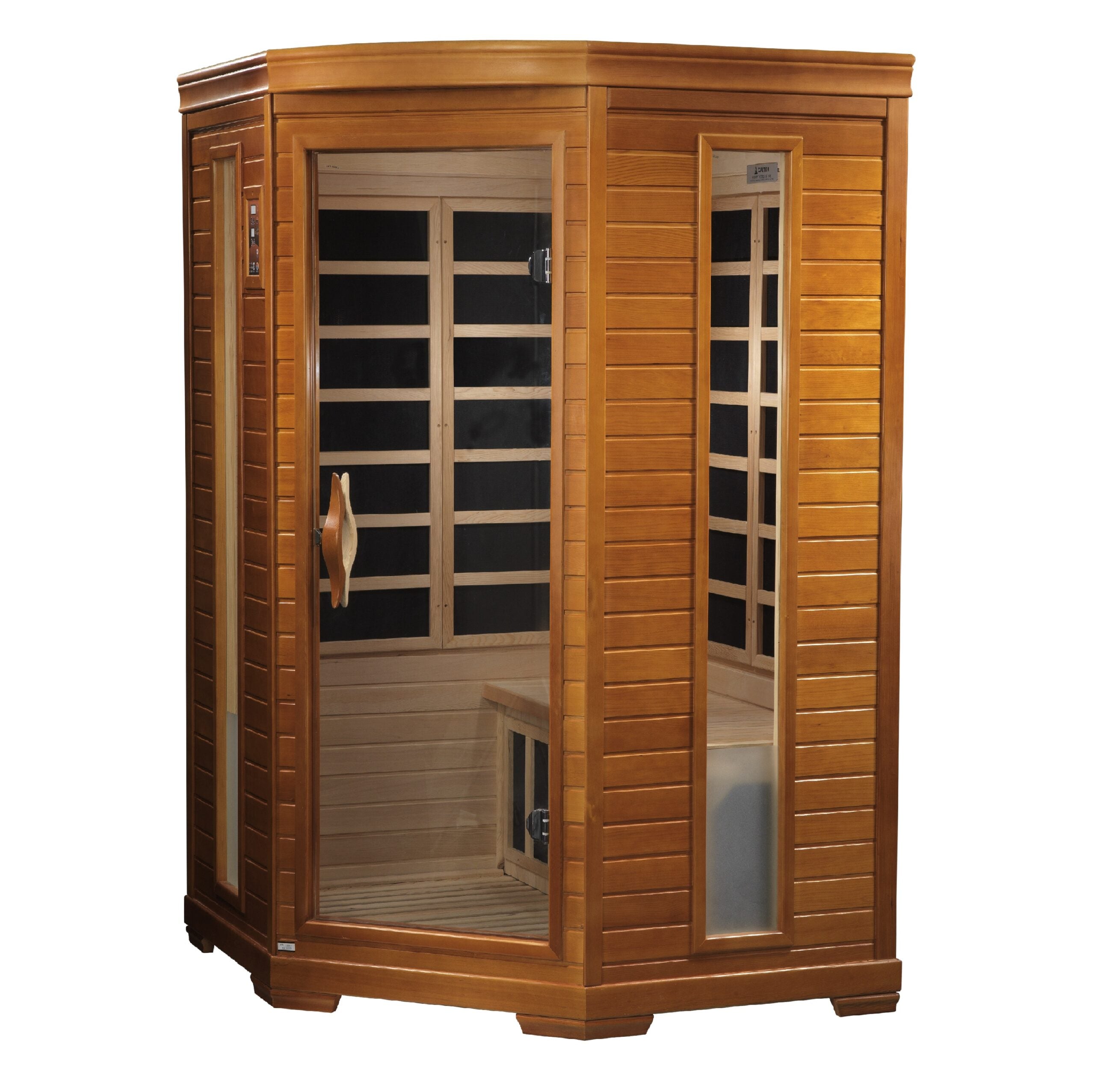 DYN-6225-02 Heming 2-Person Low EMF Corner FAR Infrared Sauna