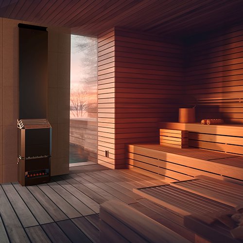Saunum Air 7 – 6.4 kW Electric Sauna Heater with Climate Equalizer & Himalayan Salt
