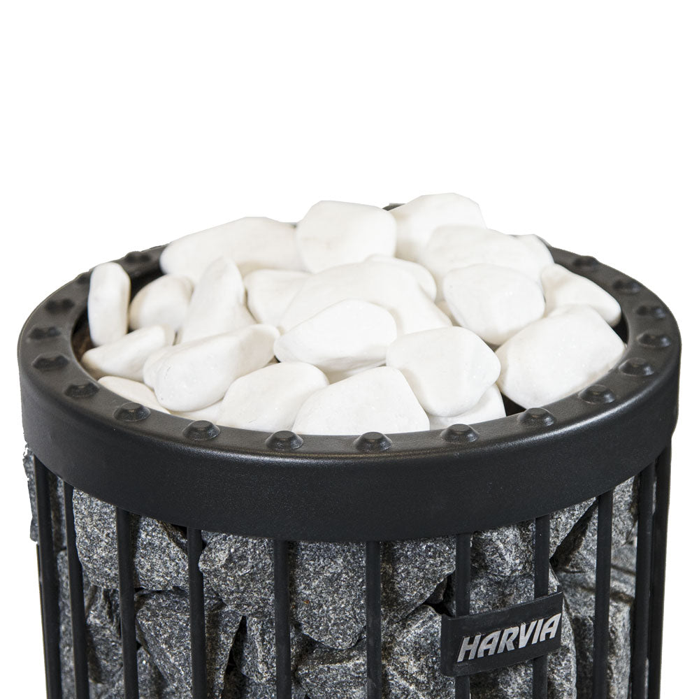 Harvia AC4000 – White Sauna Stones, Rounded (5–10 cm)