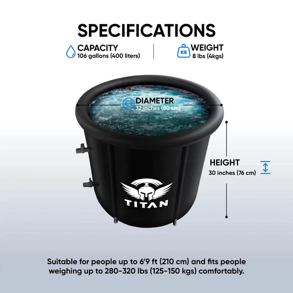 Bravo Ice Bath Pod – Portable Insulated Cold Plunge Tub | Titan Wellness