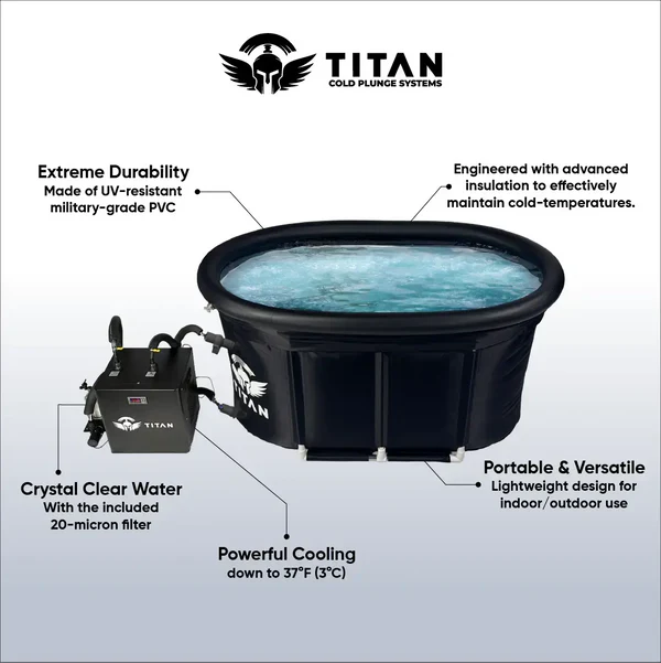 Bravo XL Ice Bath Pod – Portable Insulated Cold Plunge Tub | Titan Wellness