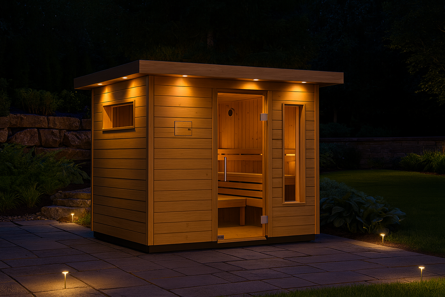 Kohler C2 Outdoor Sauna Kit – Douglas Fir Exterior, Up to 6 Persons