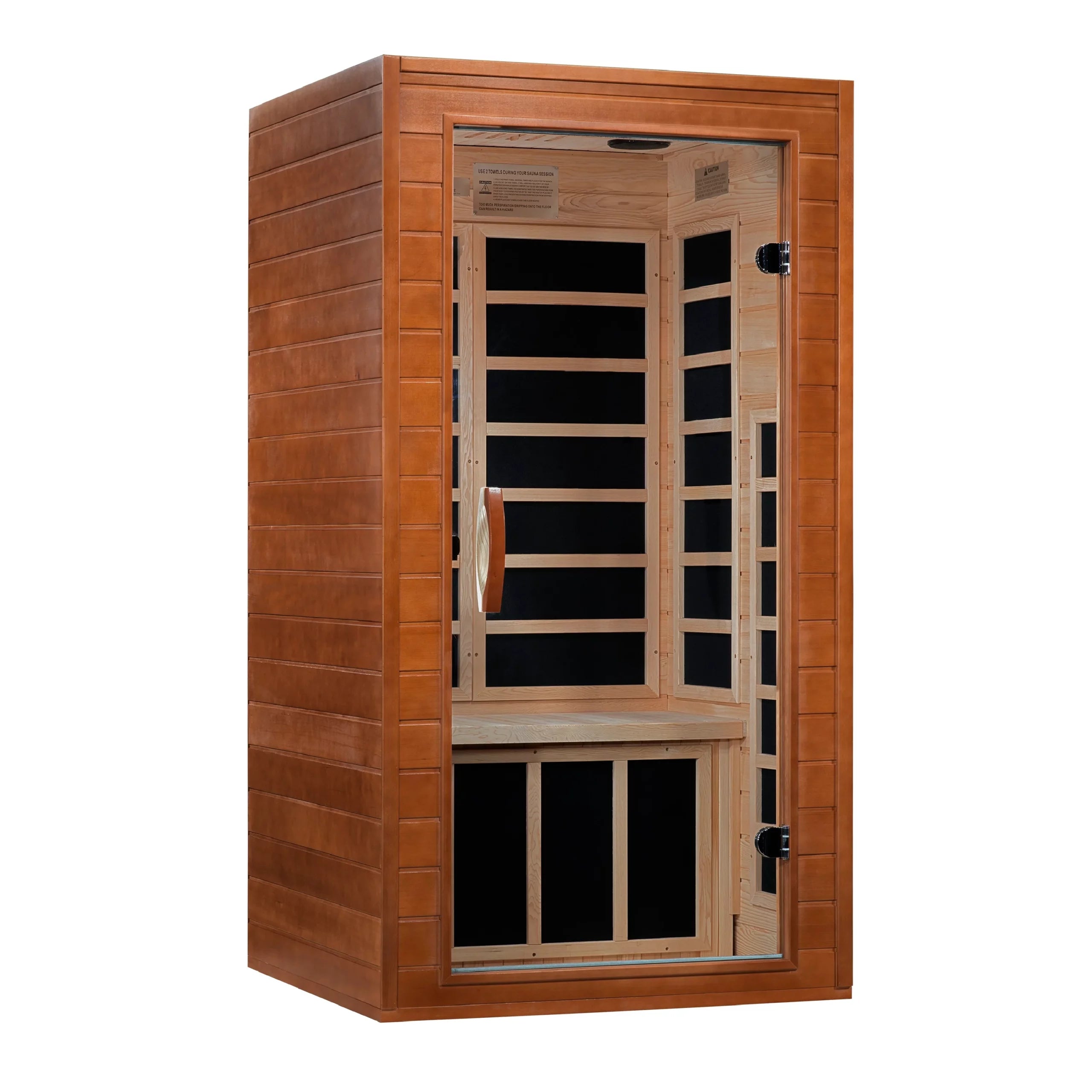 DYN-6103-01 Avila 1–2 Person Low EMF FAR Infrared Sauna | Hemlock
