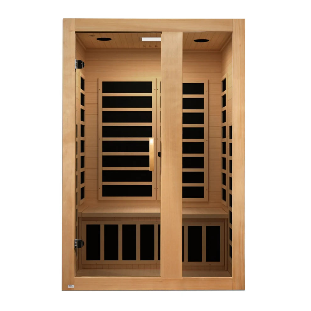 DYN-6229-01 Serena 2-Person Low EMF FAR Infrared Sauna | Hemlock