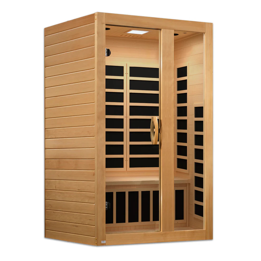 DYN-6229-01 Serena 2-Person Low EMF FAR Infrared Sauna | Hemlock