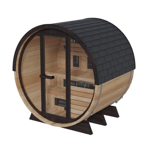 weather resistant outdoor infrared barrel sauna