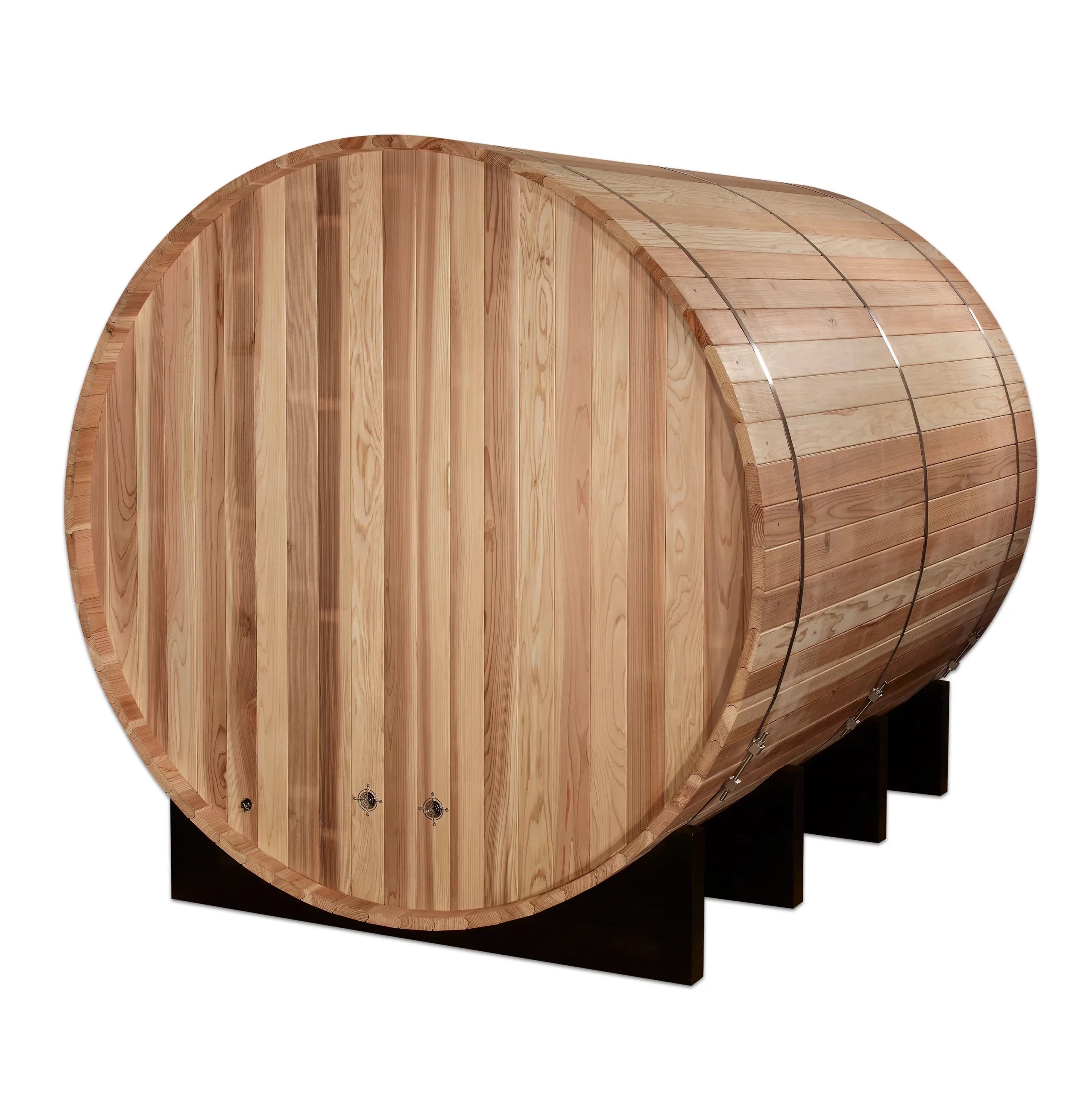 Golden Designs “Klosters” GDI-B006-01 — 6-Person Barrel Traditional Sauna (Pacific Cedar)