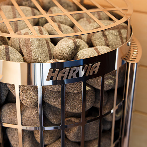 Harvia Cilindro PC90 9kW Electric Sauna Heater – Built-In Controls, Stainless Steel Design for Saunas up to 494 cu ft