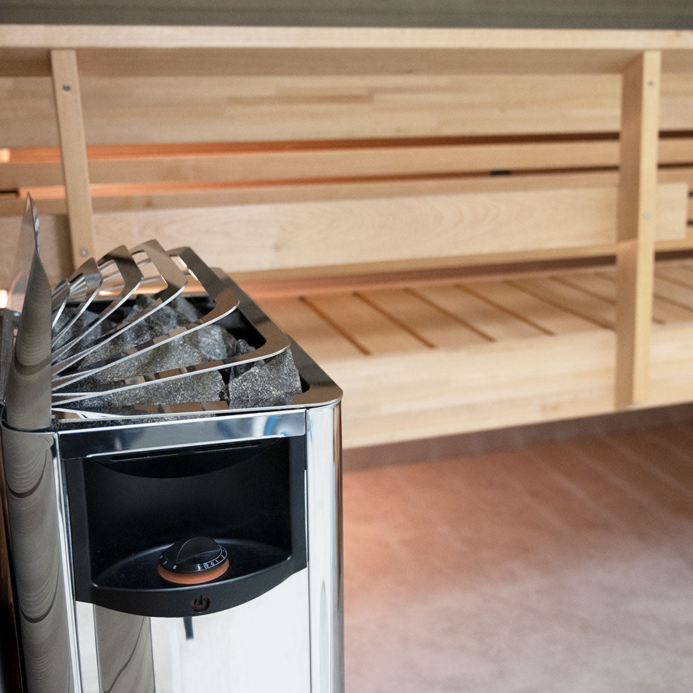Harvia The Wall SWS60 6 kW Electric Sauna Heater – Stainless Steel Built-In Control for Saunas up to 282 cu ft