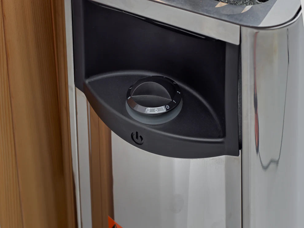 "Golden Designs Osla 6 Person Cedar Steam Sauna – 8kW Stove, Chromotherapy Lights & Bluetooth"(GDI-7689-02)