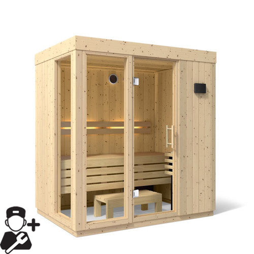 Kohler C1 Indoor Sauna Kit, Scandinavian Spruce, From 2-5 people