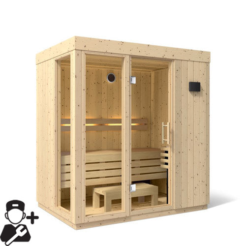 Kohler C1 Indoor Sauna Kit, Scandinavian Spruce, From 2-5 people