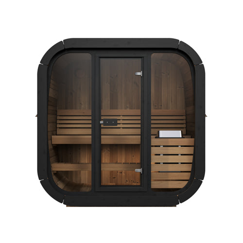 SaunaLife Model CL4G – Cube-Series 3-Person Outdoor Home Sauna Kit