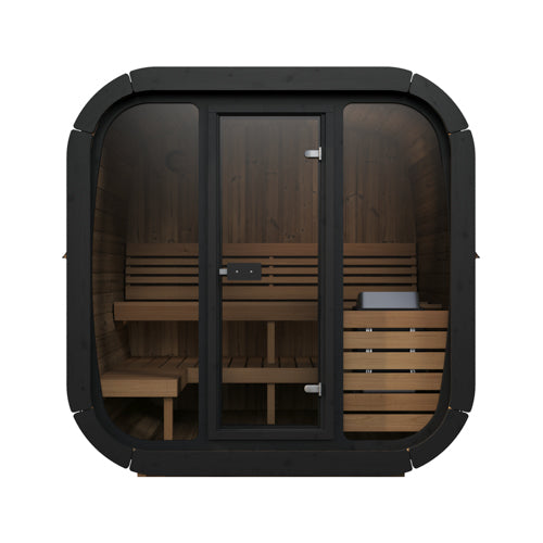 SaunaLife Model CL5G – Cube-Series 4-Person Outdoor Home Sauna Kit