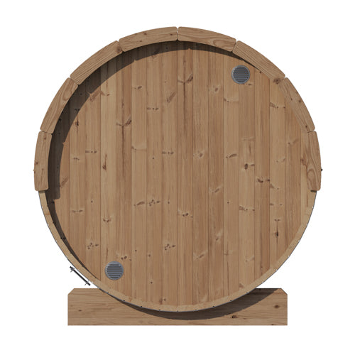 SaunaLife Model E7 – ERGO-Series Outdoor Barrel Sauna (71" L × 81" D, 4-Person)