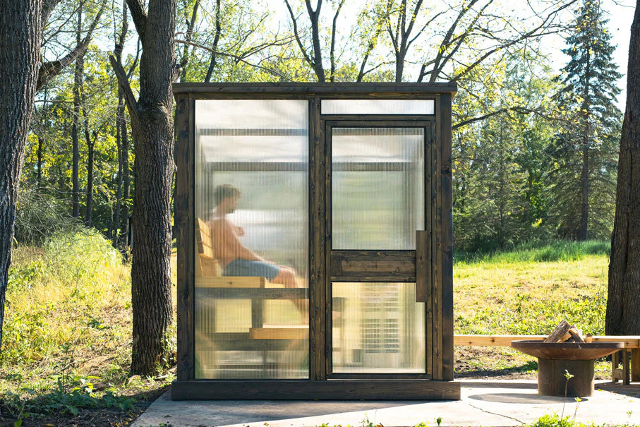 Soluna DUO Modular Outdoor Sauna | 3–6 Person Modern Backyard Sauna Kit