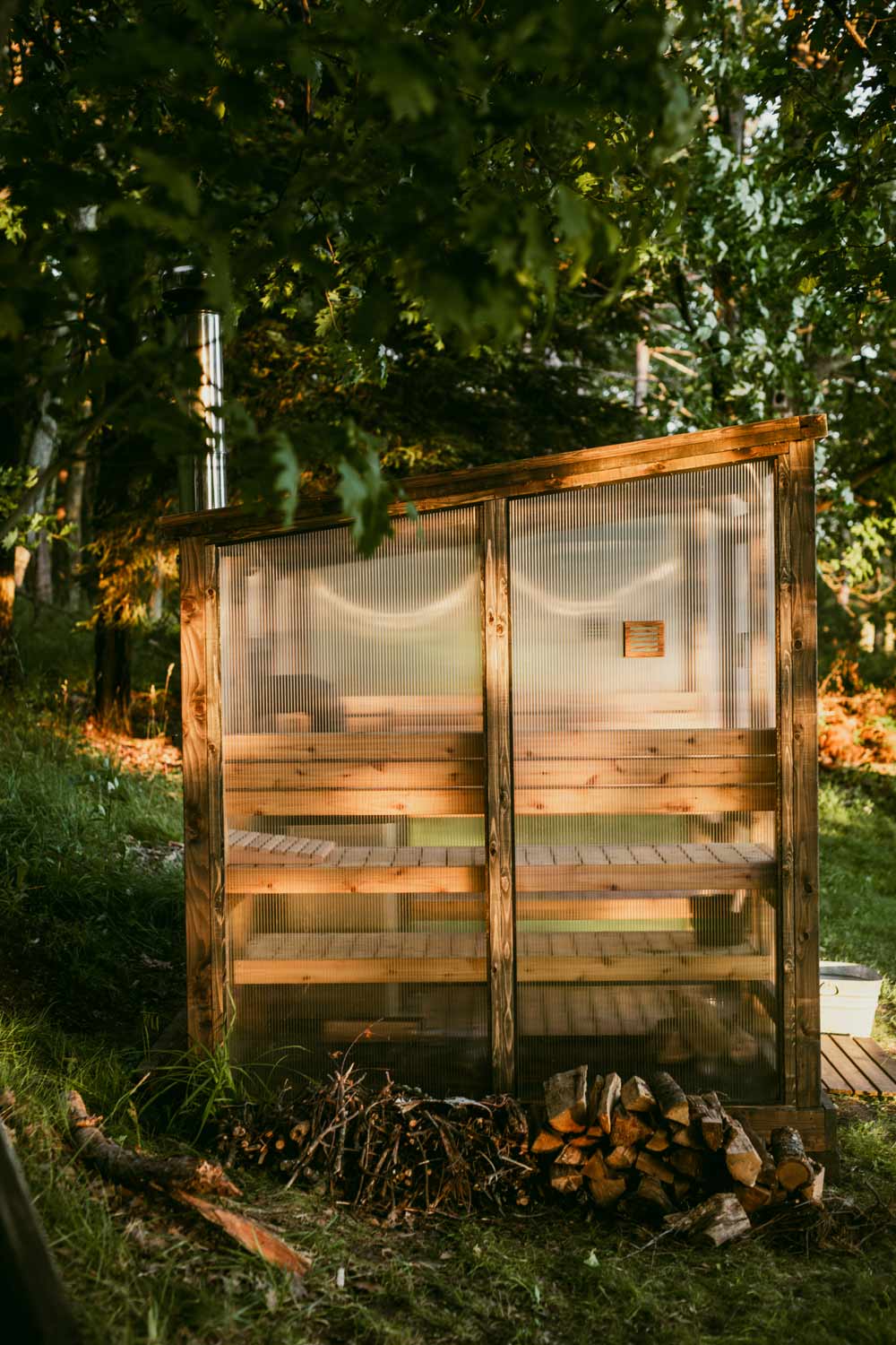 Soluna TRIO Modular Outdoor Sauna | Large 6–12 Person Backyard Sauna Kit