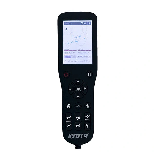 Kyota Genki M380 massage chair remote control with LCD settings