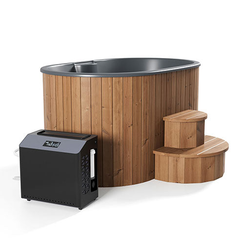 SaunaLife Model S2N Hot & Cold Immersion Tub – Natural Finish