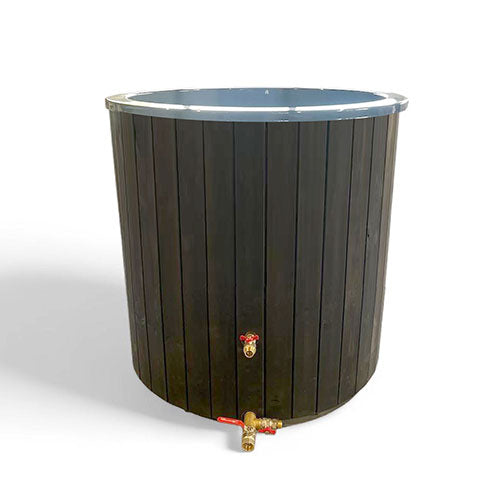 SaunaLife Model S1B Hot & Cold Plunge Tub | Black Thermo-Pine Luxury