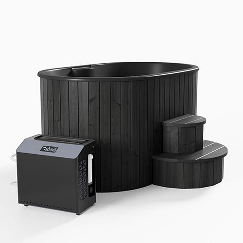 SaunaLife Model S2B – 2-Person Hot & Cold Immersion Tub (Black Finish)