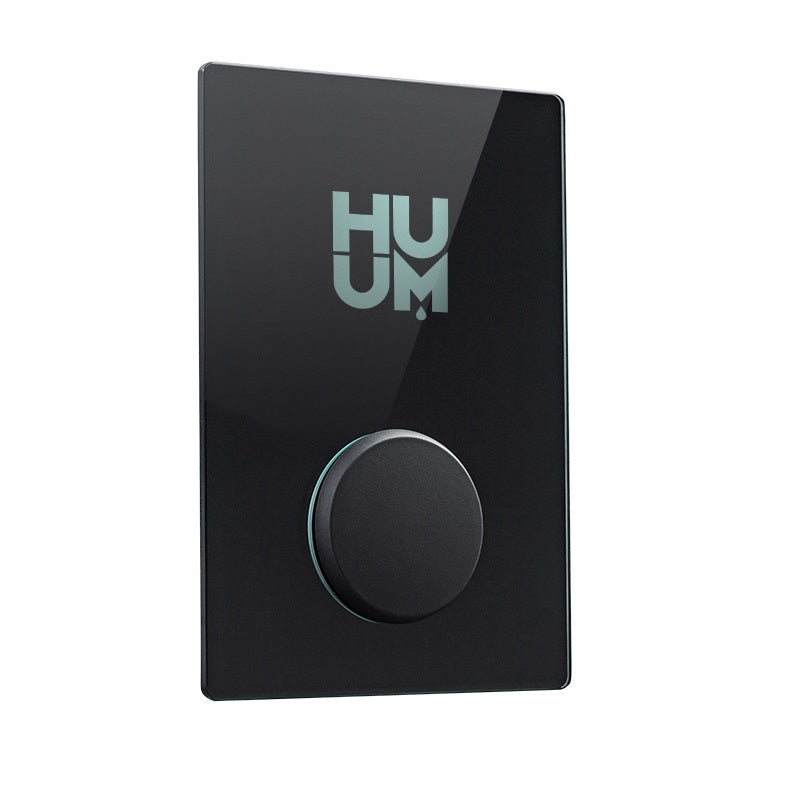 HUUM UKU Glass Wi-Fi sauna controller front view with black glass panel