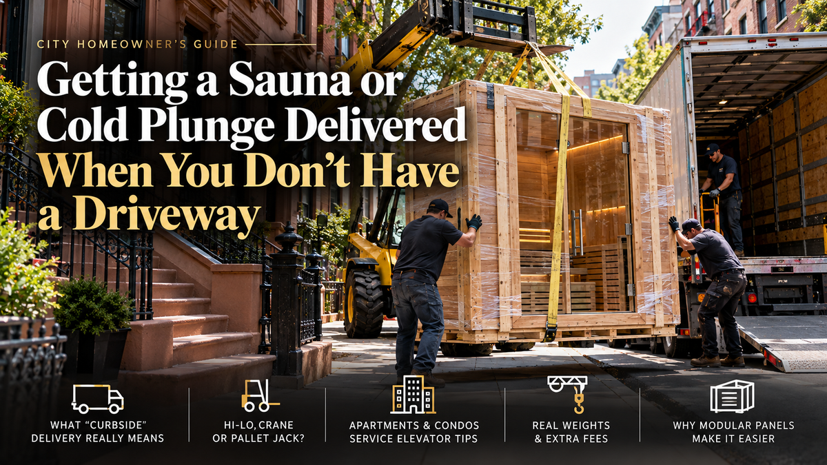 Getting a Sauna or Cold Plunge Delivered When You Don't Have a Driveway: A City Homeowner's Guide