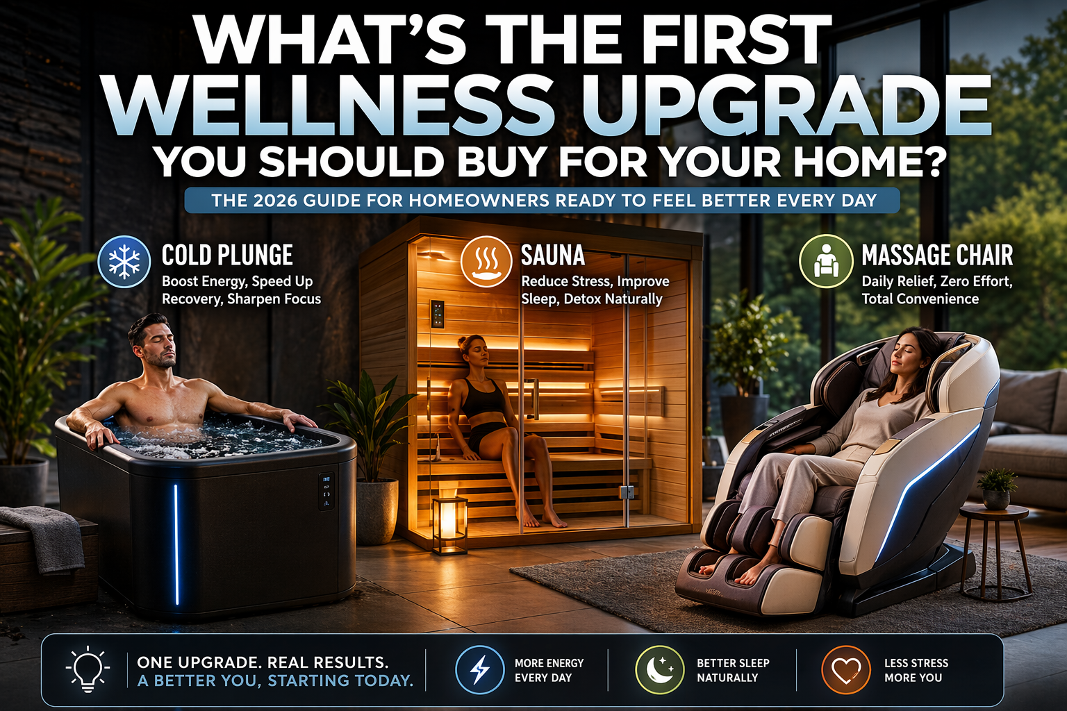 What Should I Buy First — a Sauna, Cold Plunge, or Massage Chair?