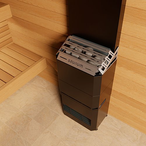 Saunum Air 7 – 6.4 kW Electric Sauna Heater with Climate Equalizer & Himalayan Salt