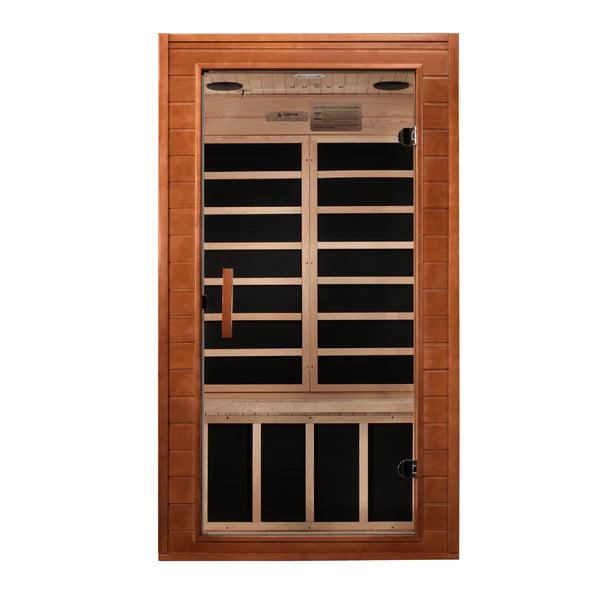 DYN-6103-01 Avila 1–2 Person Low EMF FAR Infrared Sauna | Hemlock