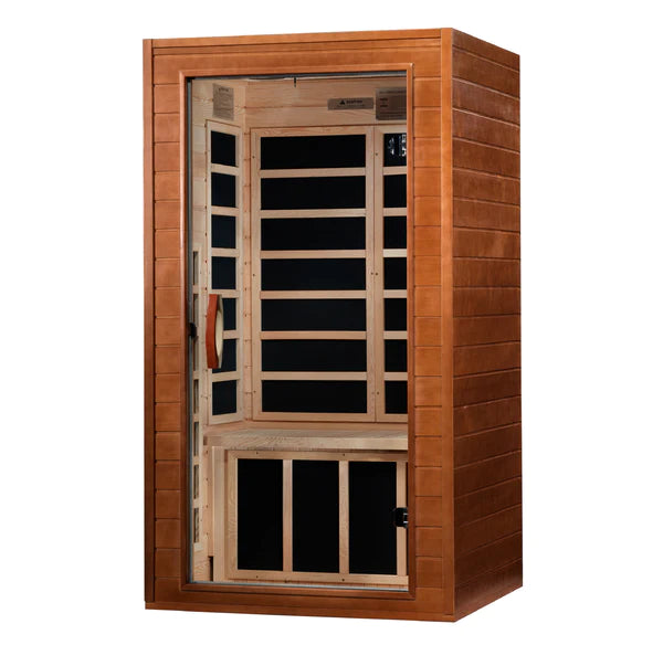 DYN-6103-01 Avila 1–2 Person Low EMF FAR Infrared Sauna | Hemlock