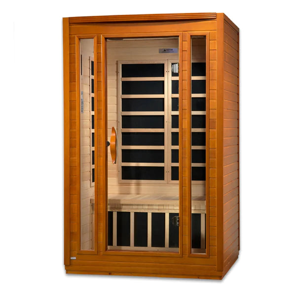 DYN-6206-01 San Marino 2-Person Low EMF FAR Infrared Sauna | Hemlock