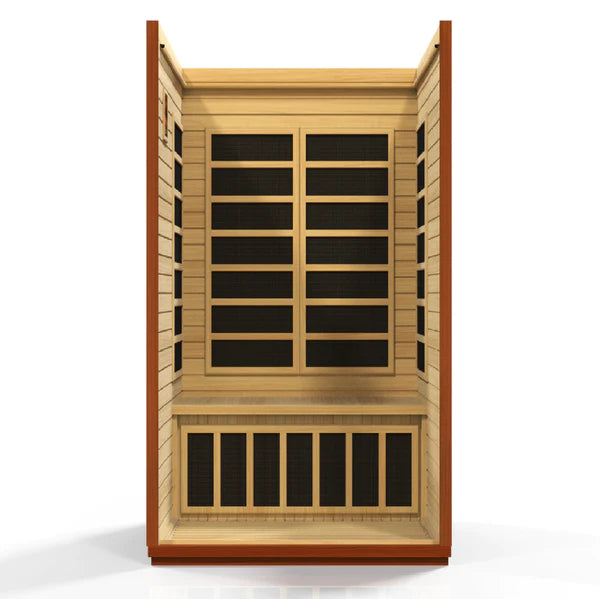 DYN-6206-01 San Marino 2-Person Low EMF FAR Infrared Sauna | Hemlock