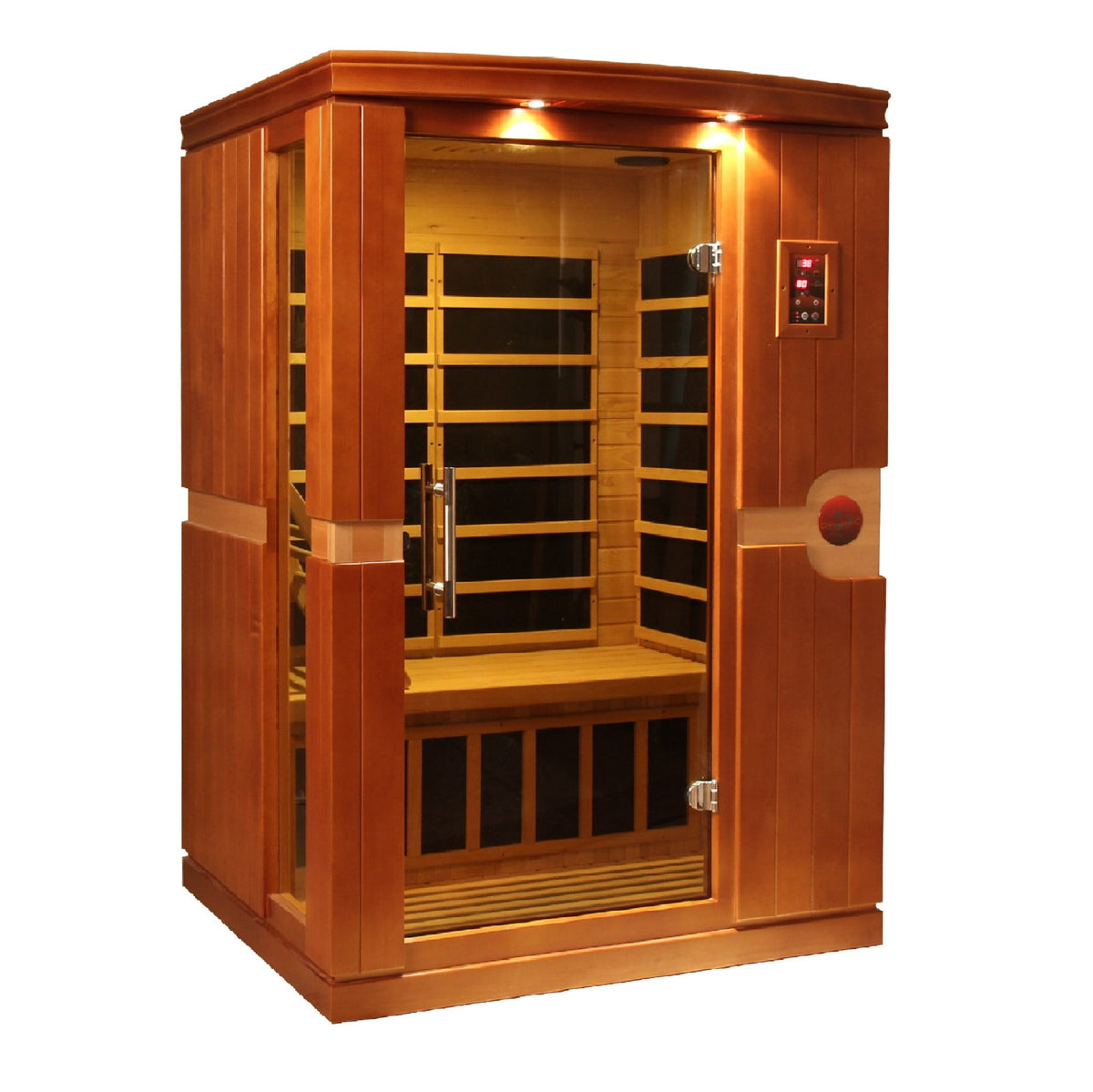 Dynamic Venice 2-person infrared sauna DYN-6210-01 in home wellness setup