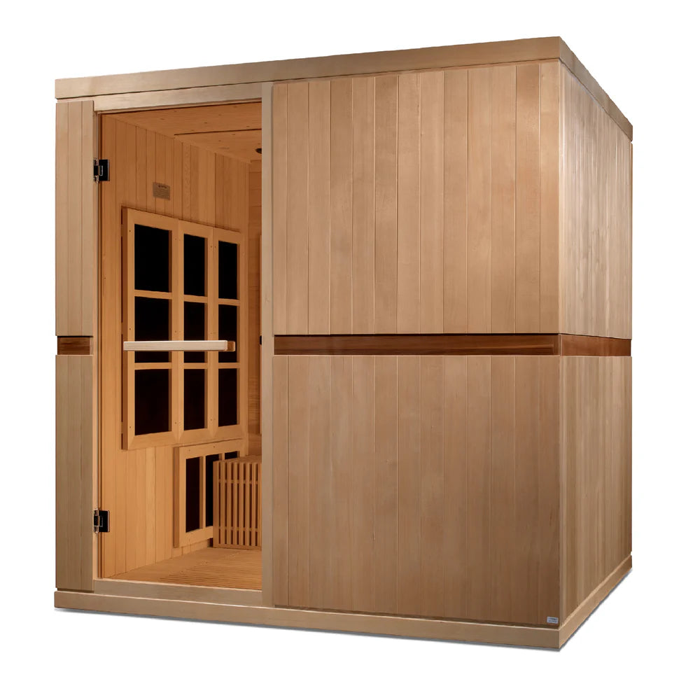 large indoor infrared sauna with PureTech carbon heating panels