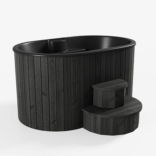 SaunaLife Model S2B – 2-Person Hot & Cold Immersion Tub (Black Finish)