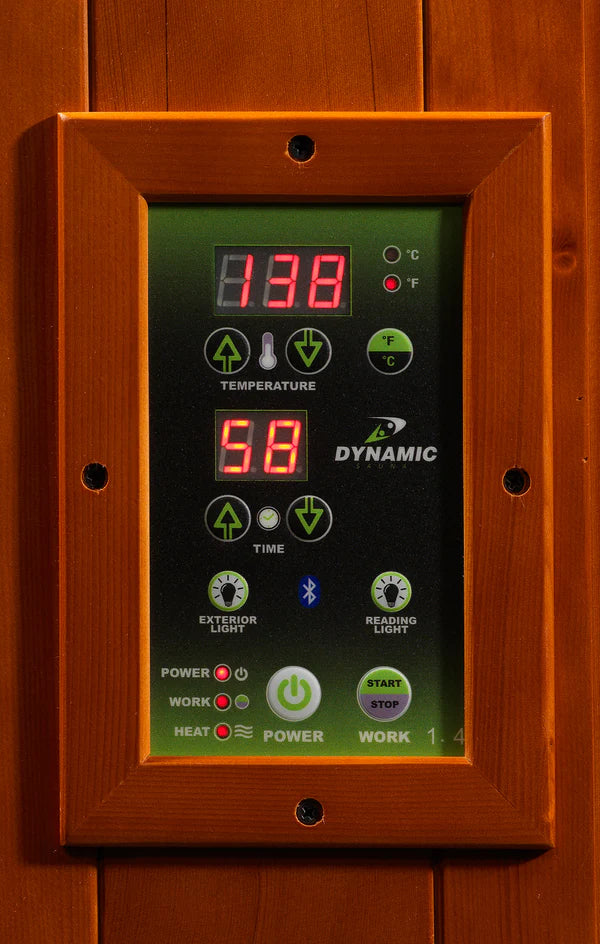 DYN-6225-02 Heming Elite 2-Person Ultra-Low-EMF Corner Infrared Sauna