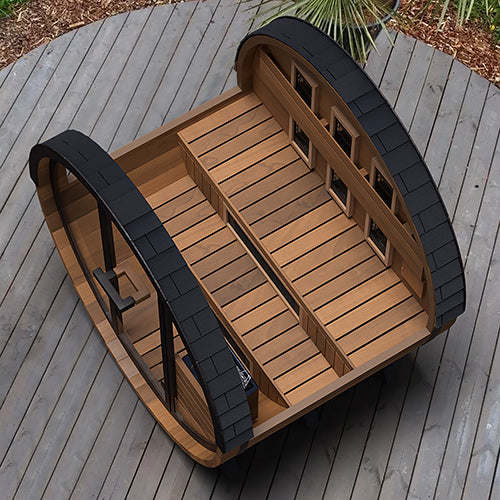 Finnmark FD-6 Cedar Combination Barrel Sauna — Infrared + Traditional 6x6 Outdoor