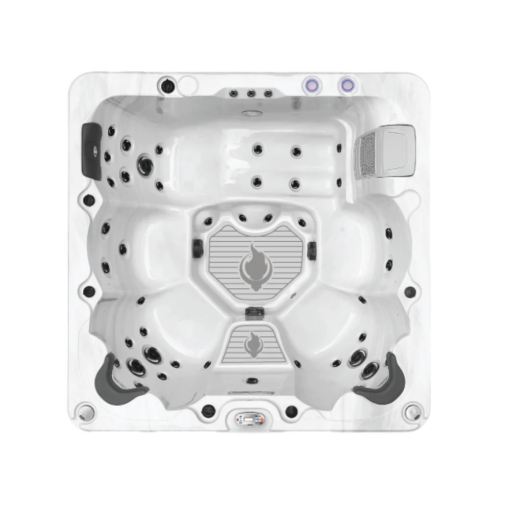 acrylic spa shell with 46 adjustable massage jets