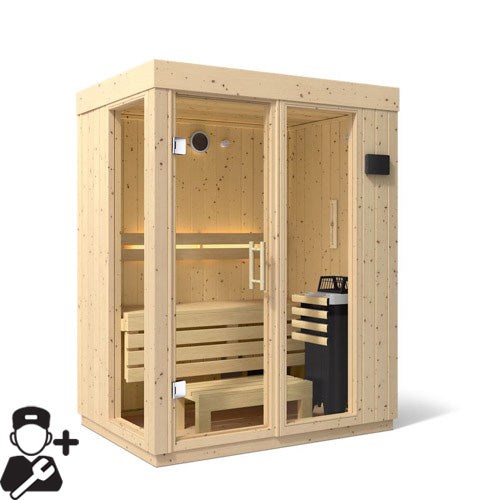 Kohler C1 Indoor Sauna Kit, Scandinavian Spruce, From 2-5 people