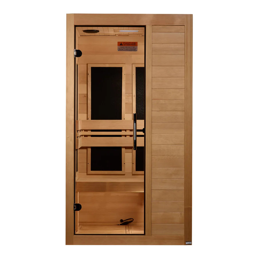 DYN-6115-05 1–2 Person Low EMF FAR Infrared Sauna | Hemlock