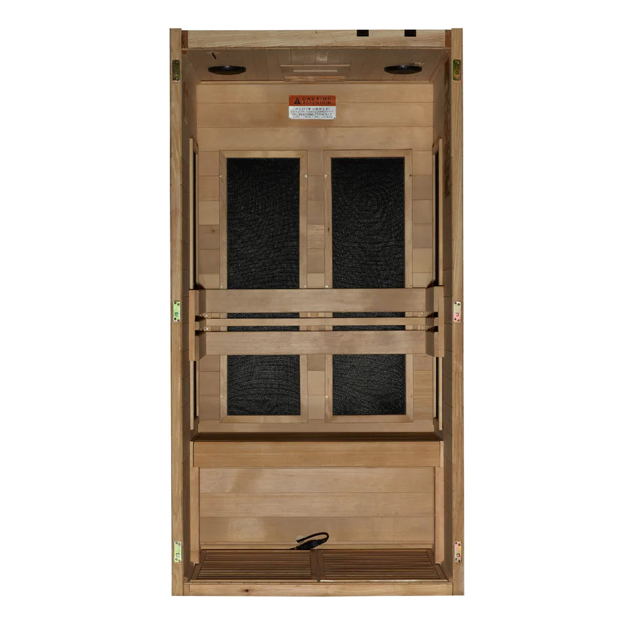 DYN-6115-05 1–2 Person Low EMF FAR Infrared Sauna | Hemlock