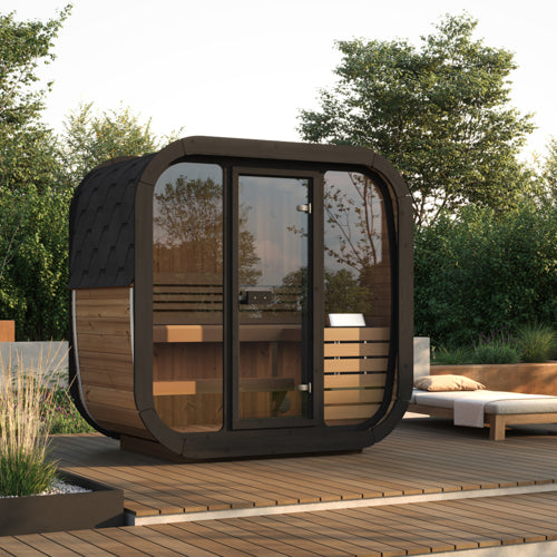 SaunaLife Model CL4G – Cube-Series 3-Person Outdoor Home Sauna Kit