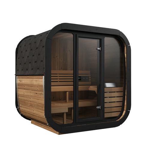 SaunaLife Model CL5G – Cube-Series 4-Person Outdoor Home Sauna Kit