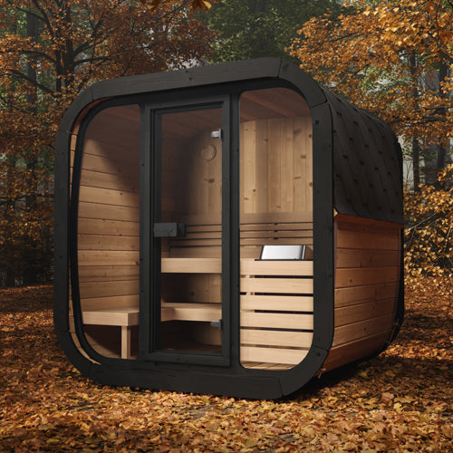 SaunaLife Model CL5G – Cube-Series 4-Person Outdoor Home Sauna Kit
