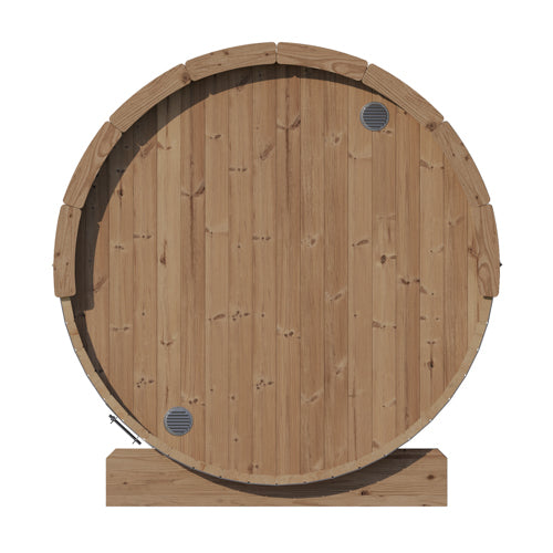 SaunaLife Model E8 Outdoor Barrel Sauna – 6-Person Thermo-Spruce ERGO Series