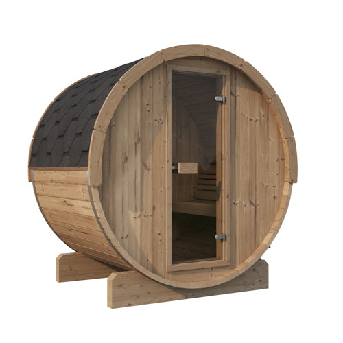 SaunaLife Model E6 – ERGO-Series Outdoor Barrel Sauna