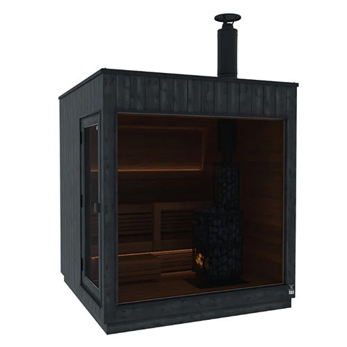 ThermaSol Nordic Misty Sauna Cabin | Fully Assembled Modular Outdoor Sauna |2–5 Person Capacity | Scandinavian Design