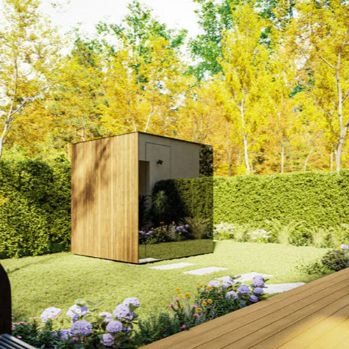 High-end sauna interior design with Thermasol Spectra cabin and glass front