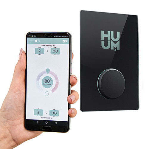 HUUM UKU Glass Wi-Fi Sauna Controller – Smart Digital Control with Elegant Glass Panel